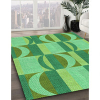 Patterned Green Rug, pat1135grn