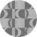 Square Patterned Silver Gray Rug, pat1135gry