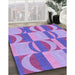 Machine Washable Transitional Bright Lilac Purple Rug in a Family Room, wshpat1135pur