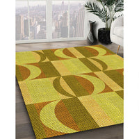 Patterned Yellow Rug, pat1135yw