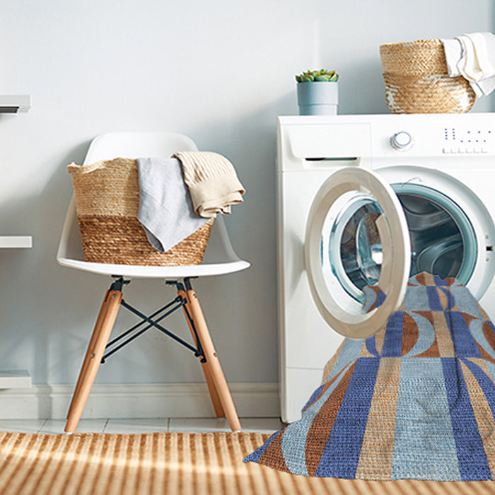 Machine Washable Transitional Light Steel Blue Rug in a Washing Machine, wshpat1135