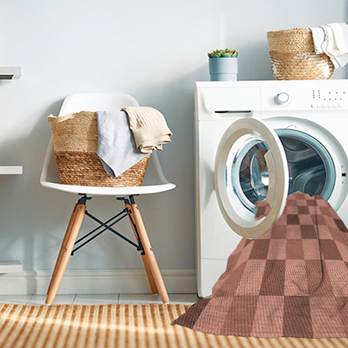 Machine Washable Transitional Orange Rug in a Washing Machine, wshpat1136brn