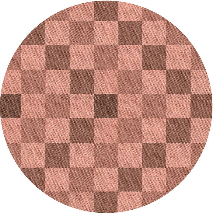 Square Patterned Orange Rug, pat1136brn