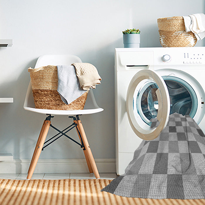 Machine Washable Transitional Gray Rug in a Washing Machine, wshpat1136gry