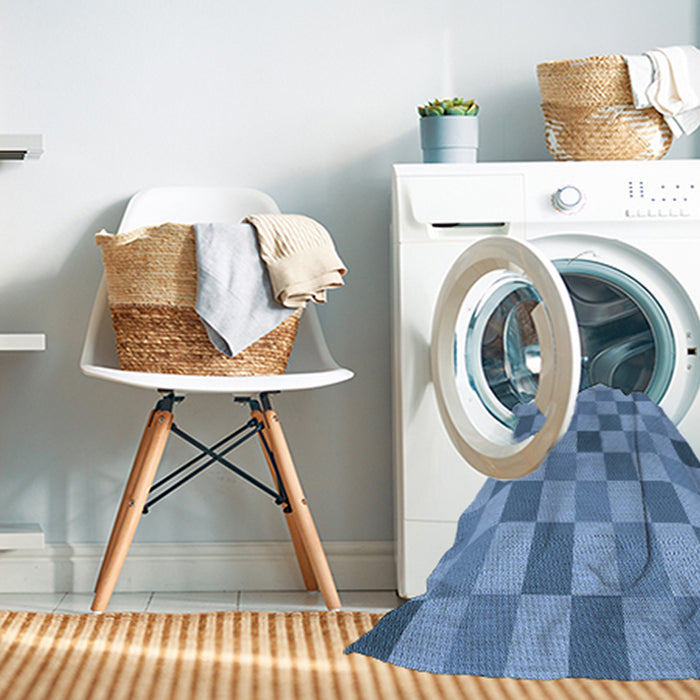 Machine Washable Transitional Blue Rug in a Washing Machine, wshpat1136lblu