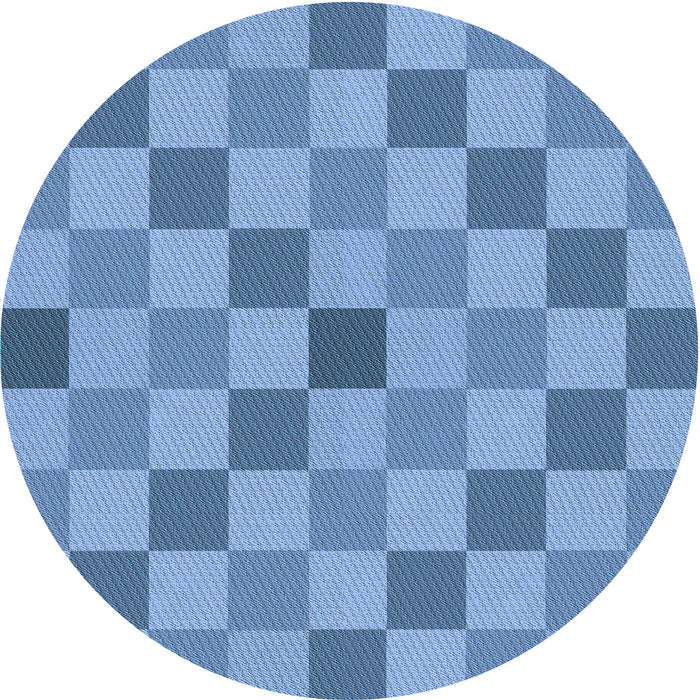 Square Patterned Blue Rug, pat1136lblu