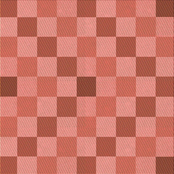 Round Patterned Coral Orange Rug, pat1136org