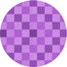 Square Patterned Purple Rug, pat1136pur