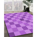 Patterned Purple Rug in Family Room, pat1136pur