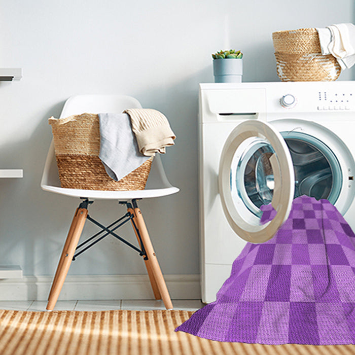 Machine Washable Transitional Purple Rug in a Washing Machine, wshpat1136pur