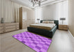 Patterned Purple Rug in a Bedroom, pat1136pur