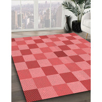 Patterned Red Rug, pat1136rd