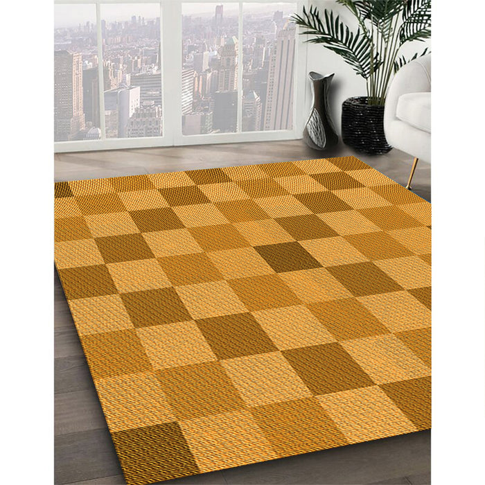 Machine Washable Transitional Orange Red Orange Rug in a Family Room, wshpat1136yw