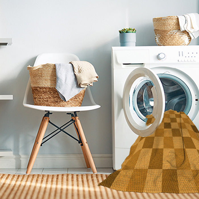Machine Washable Transitional Orange Red Orange Rug in a Washing Machine, wshpat1136yw
