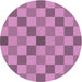 Square Machine Washable Transitional Violet Purple Rug, wshpat1136