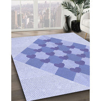 Patterned Blue Rug, pat1137blu