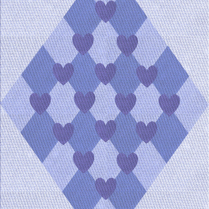 Patterned Blue Rug, pat1137blu