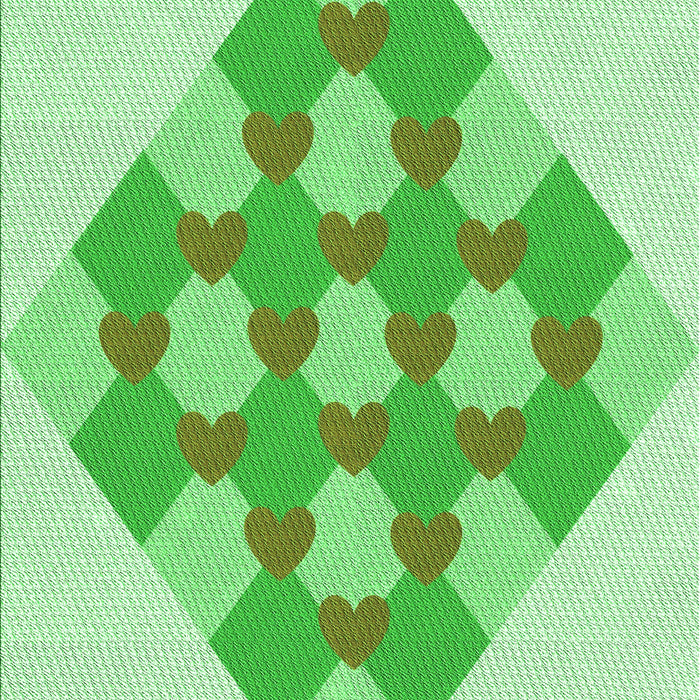 Machine Washable Transitional Jade Green Rug, wshpat1137grn