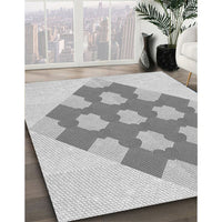 Patterned Gunmetal Gray Rug, pat1137gry