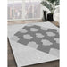 Machine Washable Transitional Gunmetal Gray Rug in a Family Room, wshpat1137gry