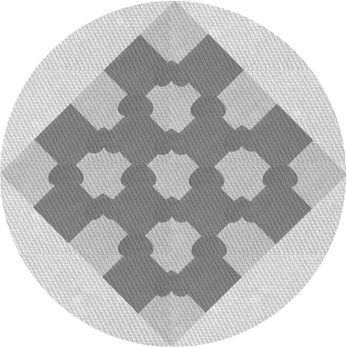 Square Patterned Gunmetal Gray Rug, pat1137gry