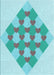 Patterned Blue Rug, pat1137lblu