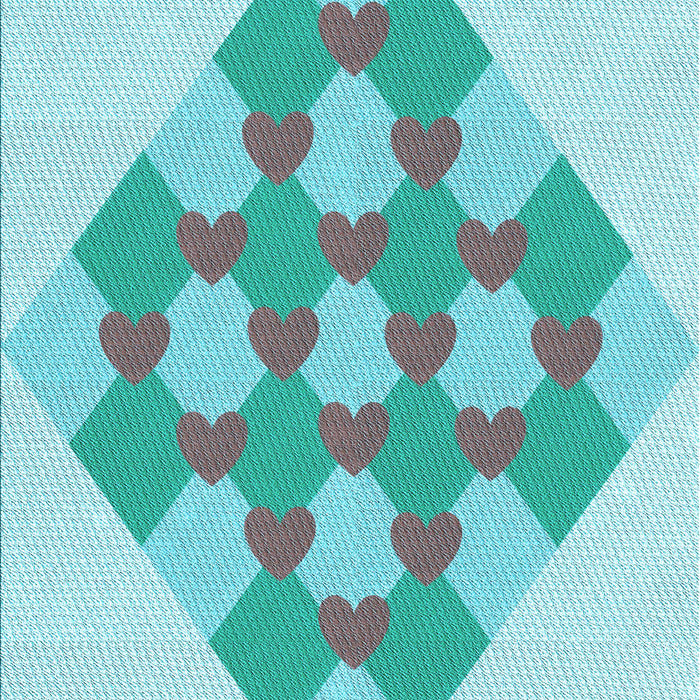 Patterned Blue Rug, pat1137lblu