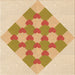 Round Patterned Khaki Gold Rug, pat1137org