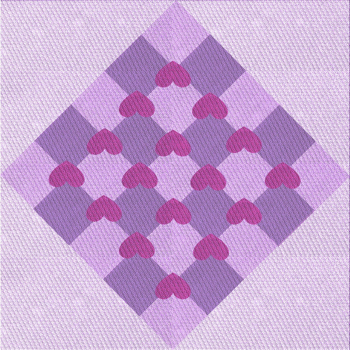 Round Patterned Purple Rug, pat1137pur