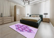 Patterned Purple Rug in a Bedroom, pat1137pur