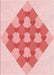 Patterned Pink Rug, pat1137rd