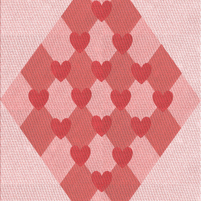Machine Washable Transitional Pink Rug, wshpat1137rd