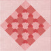 Round Patterned Pink Rug, pat1137rd