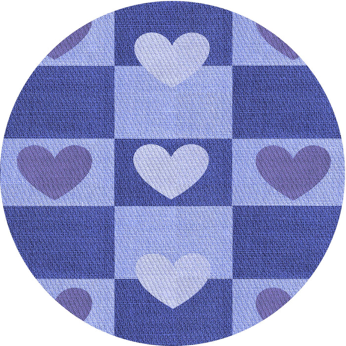 Square Patterned Blue Rug, pat1138blu