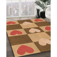 Patterned Orange Rug, pat1138org