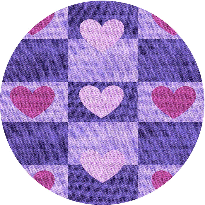 Square Machine Washable Transitional Bright Lilac Purple Rug in a Living Room, wshpat1138pur