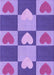 Machine Washable Transitional Bright Lilac Purple Rug, wshpat1138pur