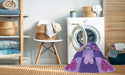 Machine Washable Transitional Bright Lilac Purple Rug in a Washing Machine, wshpat1138pur