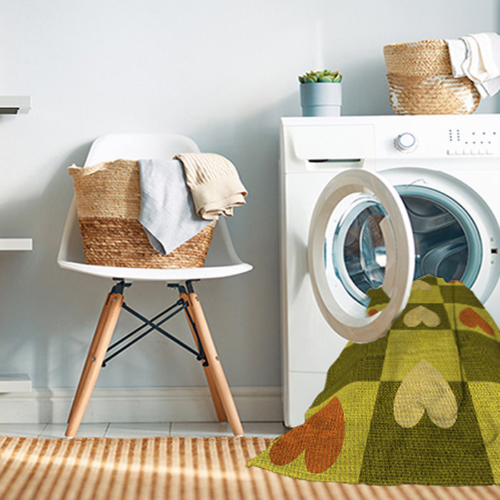 Machine Washable Transitional Dark Bronze Brown Rug in a Washing Machine, wshpat1138yw
