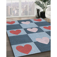 Patterned Jeans Blue Novelty Rug, pat1138