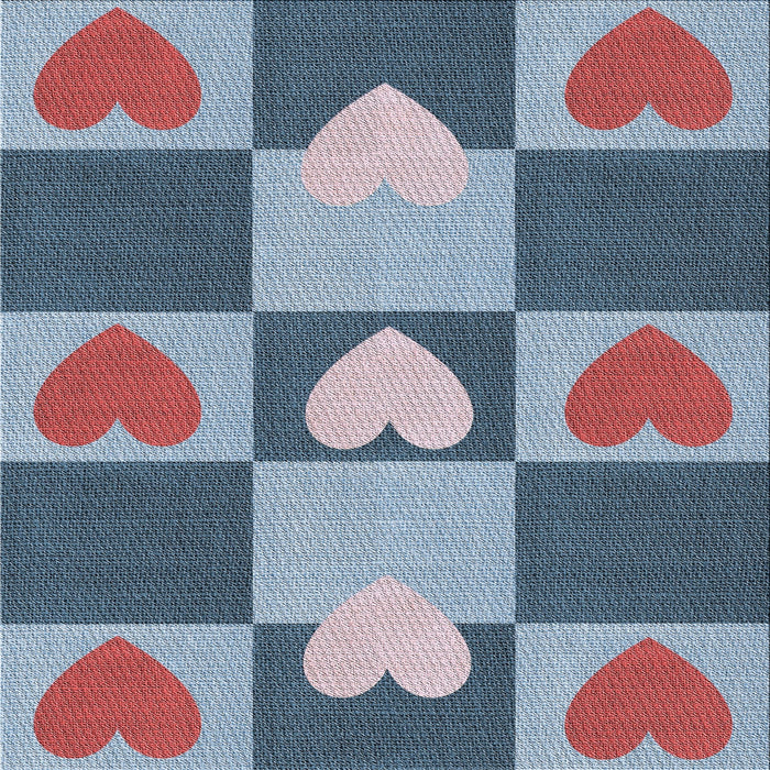 Sideview of Machine Washable Transitional Jeans Blue Rug, wshpat1138