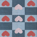 Square Patterned Jeans Blue Novelty Rug, pat1138