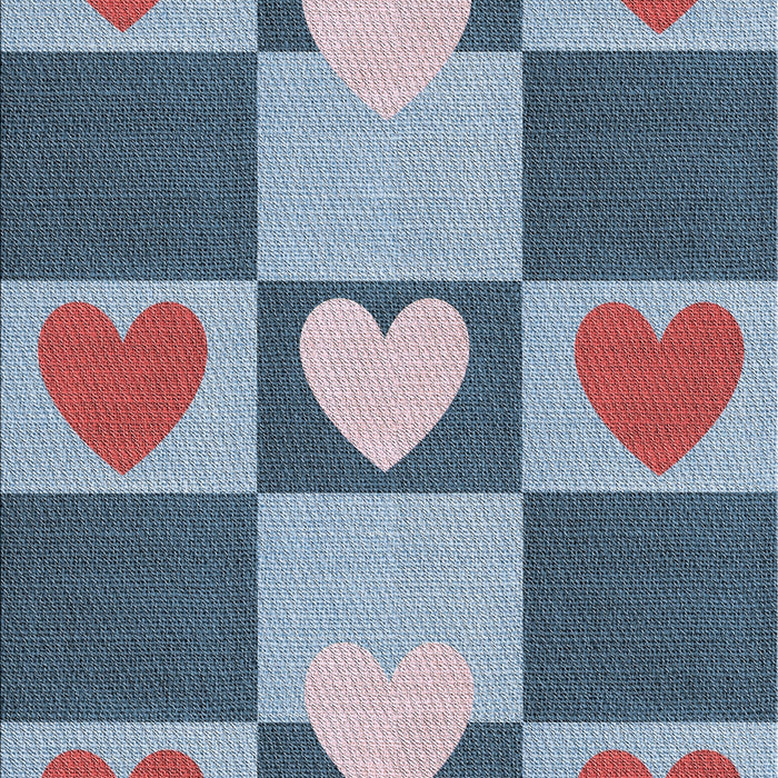 Patterned Jeans Blue Novelty Rug, pat1138