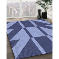 Patterned Sky Blue Rug, pat1139blu