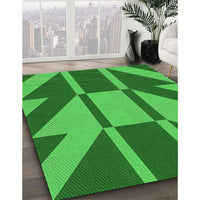 Patterned Green Rug, pat1139grn