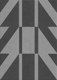 Machine Washable Transitional Black Rug, wshpat1139gry