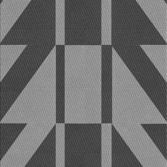 Patterned Black Rug, pat1139gry