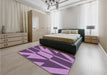 Patterned Orchid Purple Rug in a Bedroom, pat1139pur