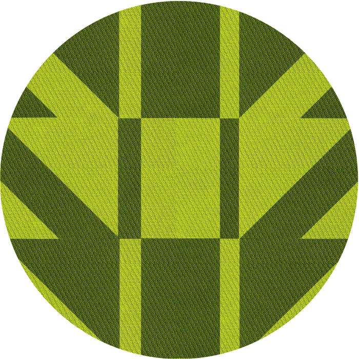 Square Patterned Pistachio Green Rug, pat1139yw