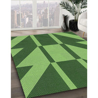 Patterned Green Novelty Rug, pat1139